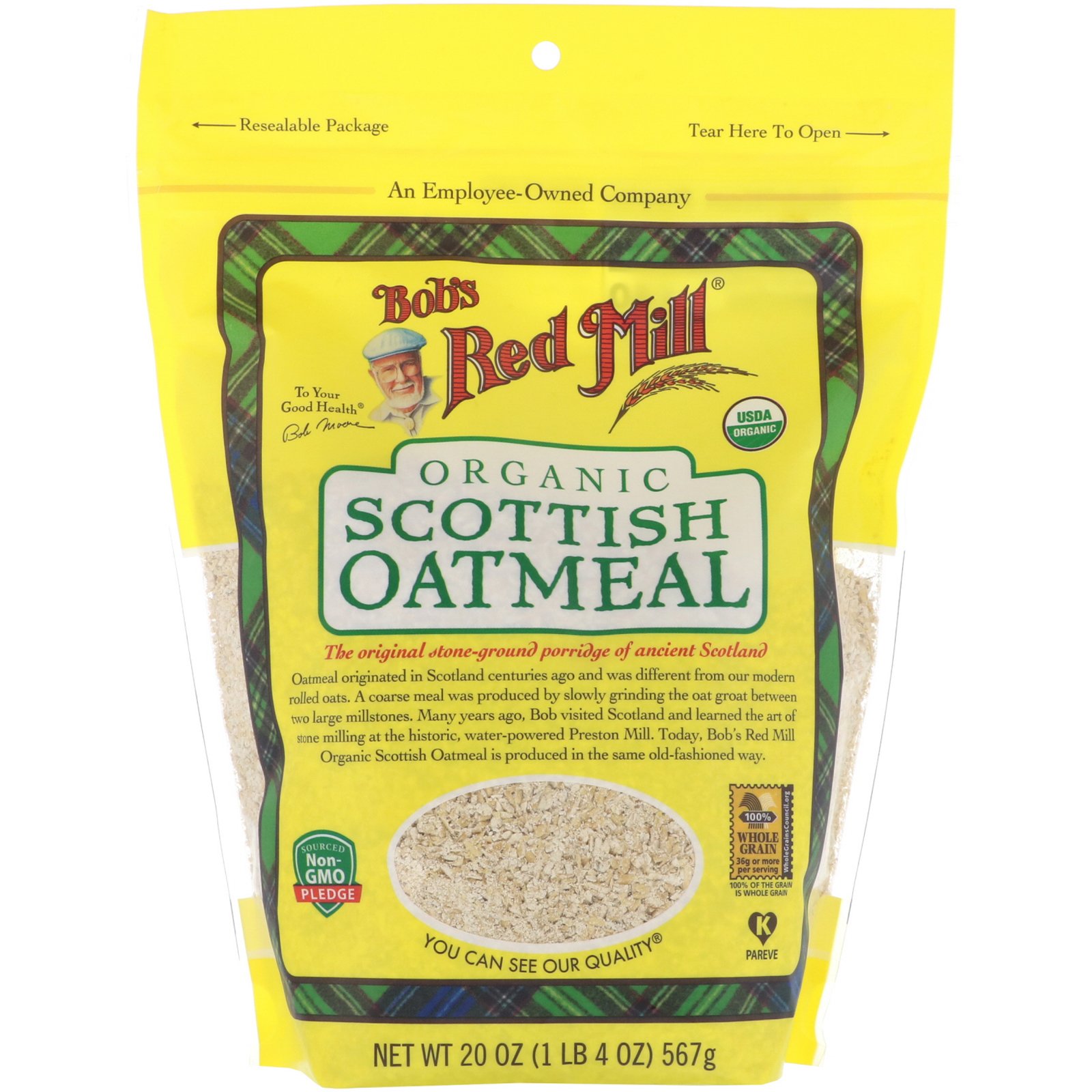 Comprar Bob's Red Mill, Organic, Scottish Oatmeal, 20 oz (567 g)