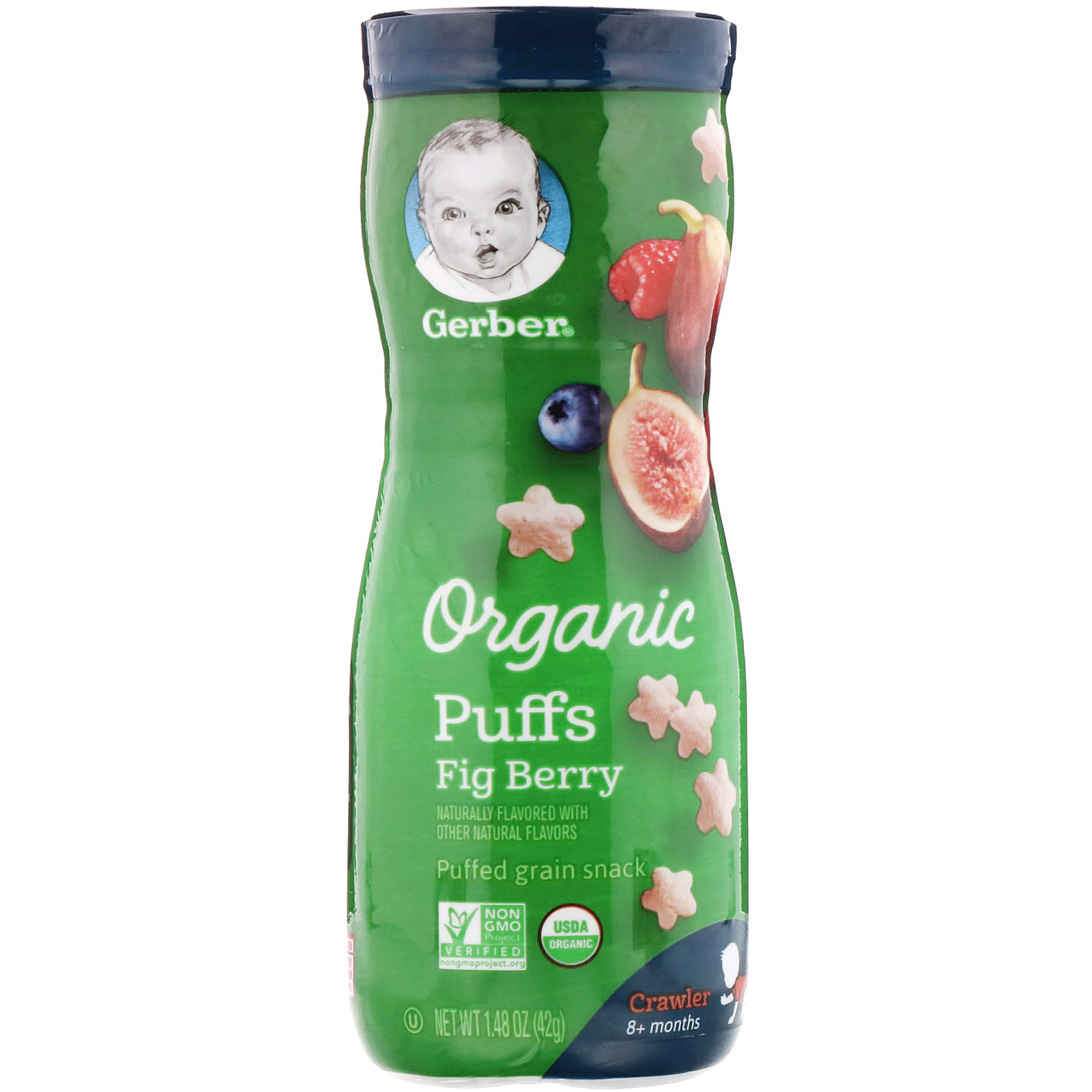 Comprar Gerber, Puffs Orgânicos, Baga de Figo, 42 g (1,48 oz)