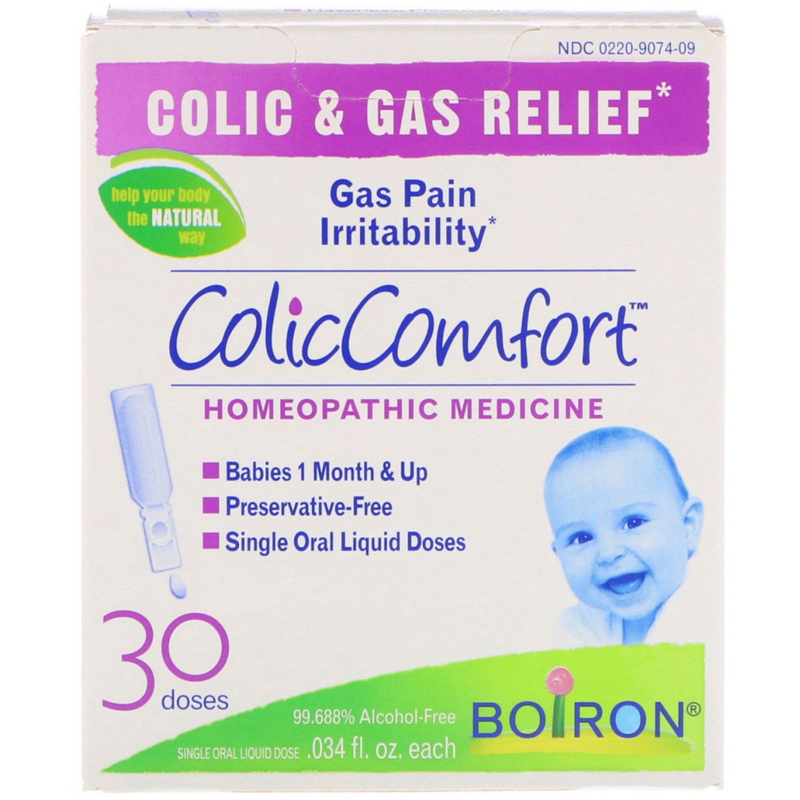 Comprar Boiron, ColicComfort, Alívio de Cólicas e Gases, 30 Doses, 0,034 fl oz Cada