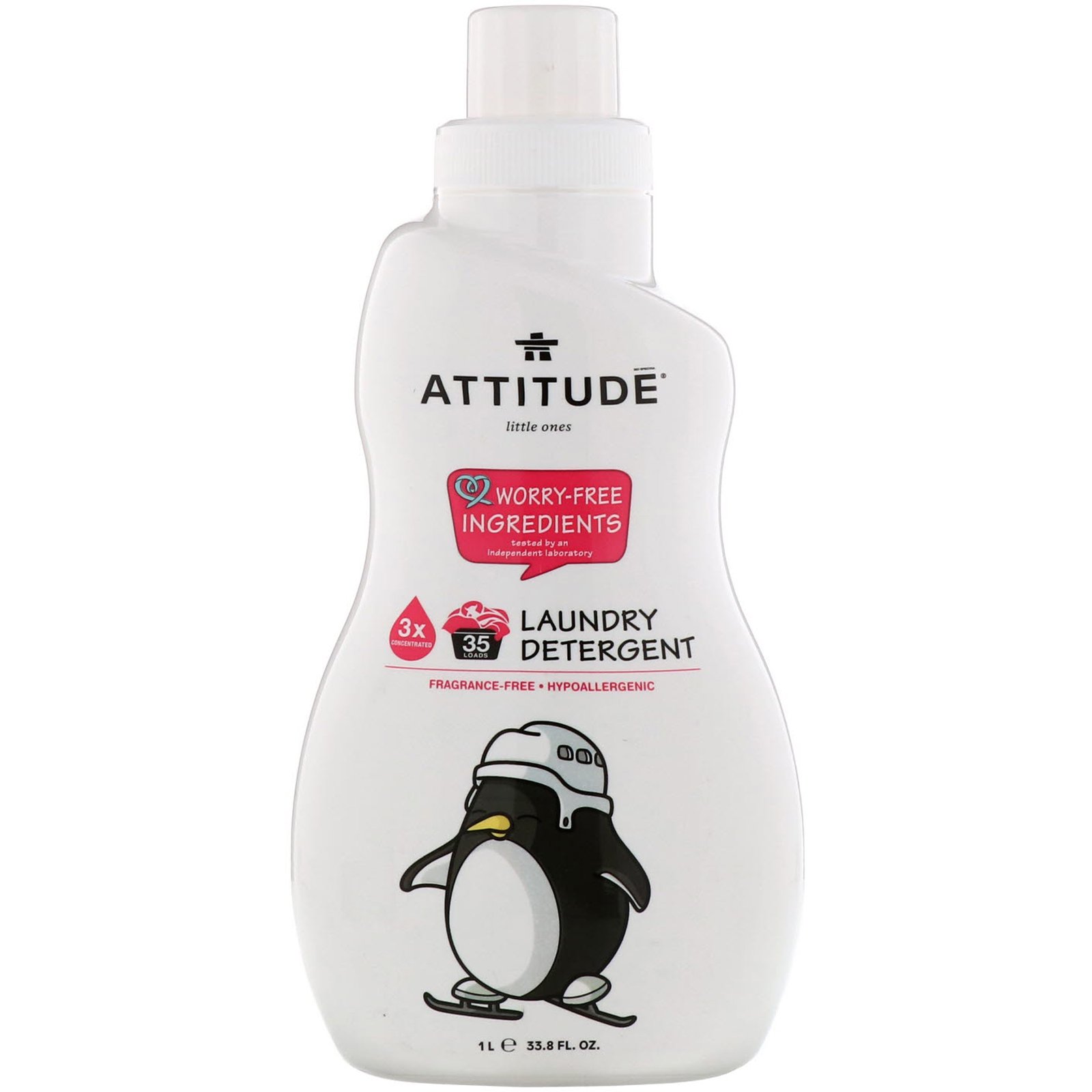 Comprar ATTITUDE, Little Ones, Laundry Detergent, Fragrance-Free, 33.8 fl oz (1 l)
