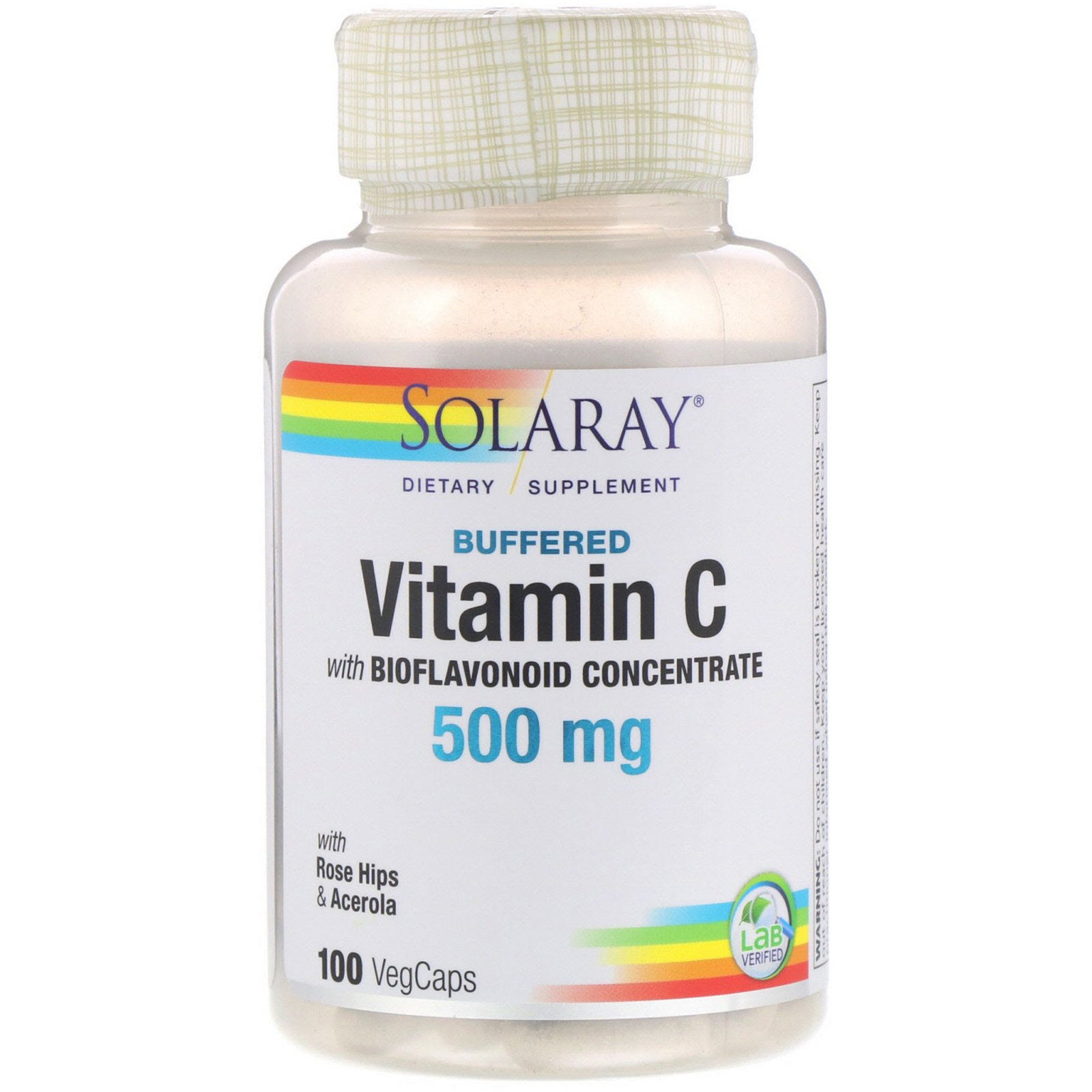 Comprar Solaray, Vitamina C Tamponaa com Concentrado de Bioflavonóides, 500 mg, 100 Cápsulas Vegetarianas
