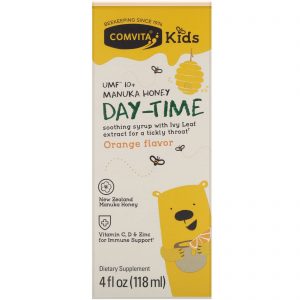 Comprar Comvita, Comvita Kids, Day-Time Soothing Syrup with Ivy Leaf, UMF 10+ Manuka Honey, Orange Flavor, 4 fl oz (118 ml)