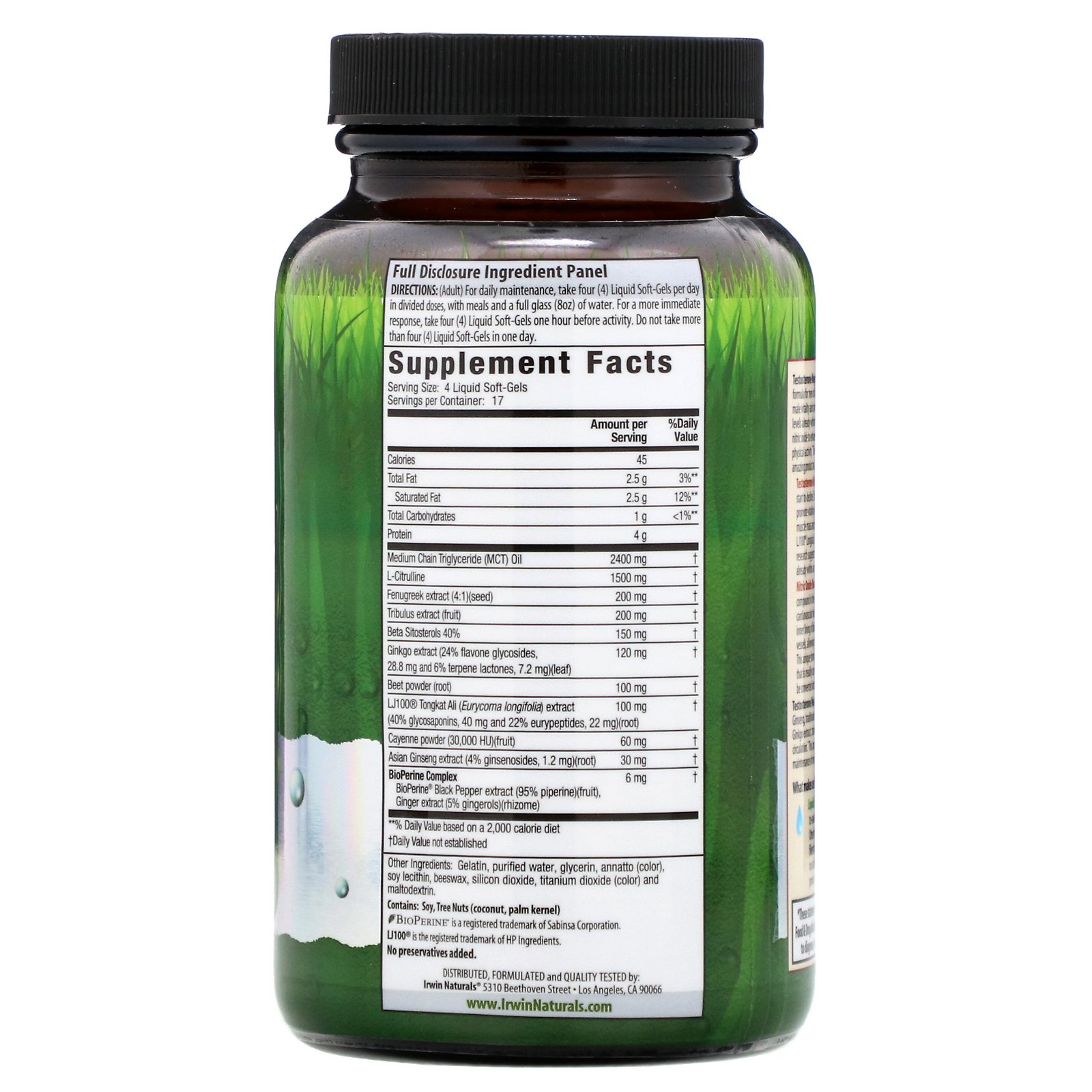 Comprar Irwin Naturals, Testosterone Mega-Boost RED, 68 Liquid Soft-Gels - Imagem 2