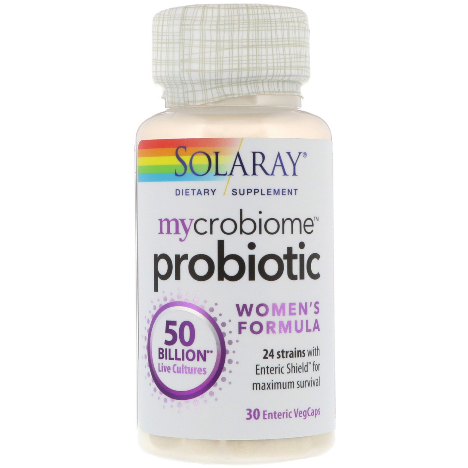 Comprar Solaray, Mycrobiome Probiotic, Women's Formula, 50 Billion, 30 Enteric VegCaps - Imagem 3