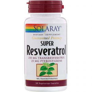 Comprar Solaray, Super Resveratrol, 30 Cápsulas Vegetais