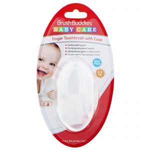 Comprar Brush Buddies, Cuidados com o bebê, escova de dentes com estojo, 0 a 3 anos, 1 escova de dentes com estojo
