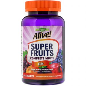 Comprar Nature's Way, Alive! Super Fruits Complete Multi, Kids, Pomegranate Cherry Flavor, 60 Gummies