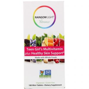 Comprar Rainbow Light, Vibrance, Multivitamínico para Adolescentes mais Suporte à Pele Saudável, 180 Minicomprimidos