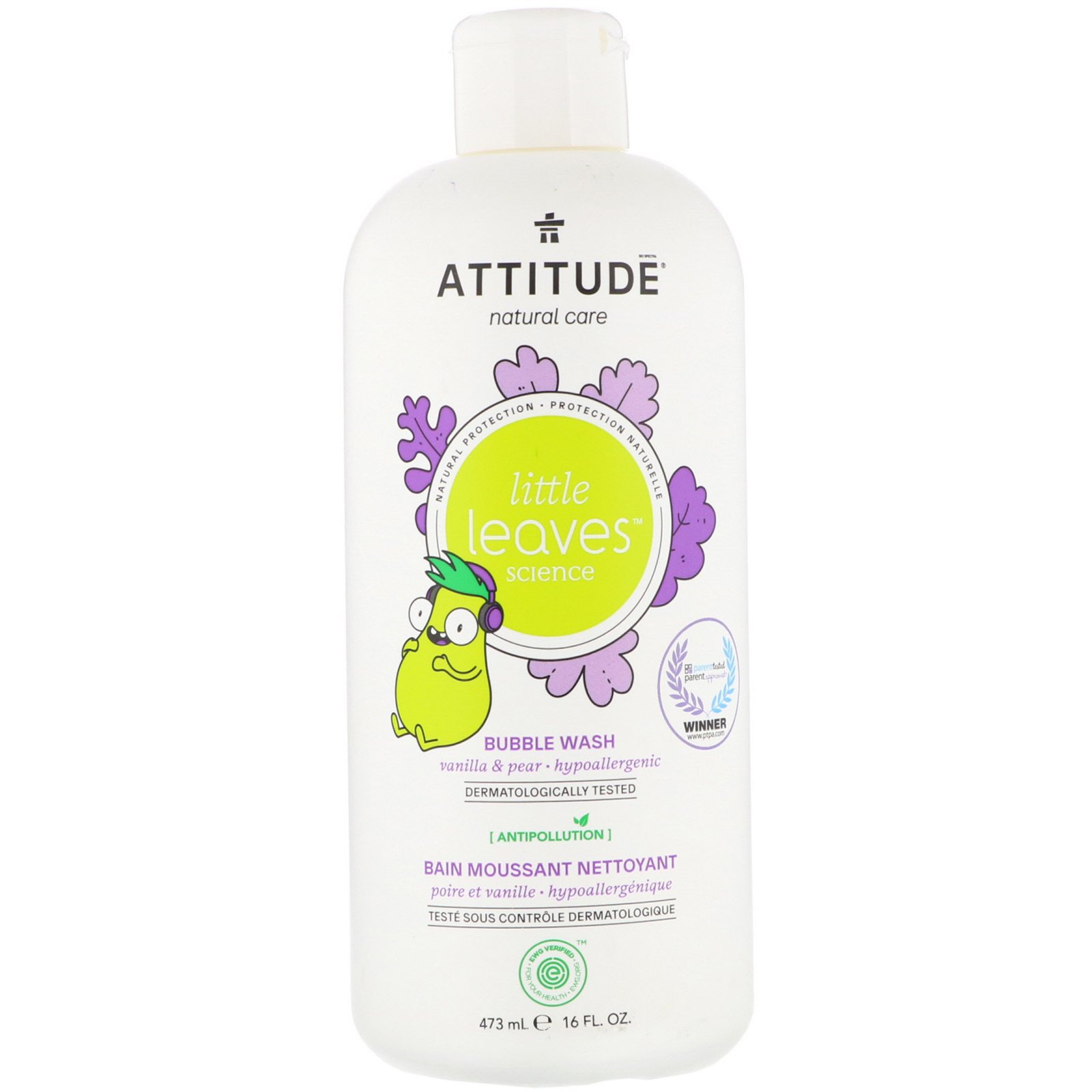 Comprar ATTITUDE, Little Leaves Science, Lavagem Borbulhante, Baunilha e Pera, 16 fl oz (473 ml)