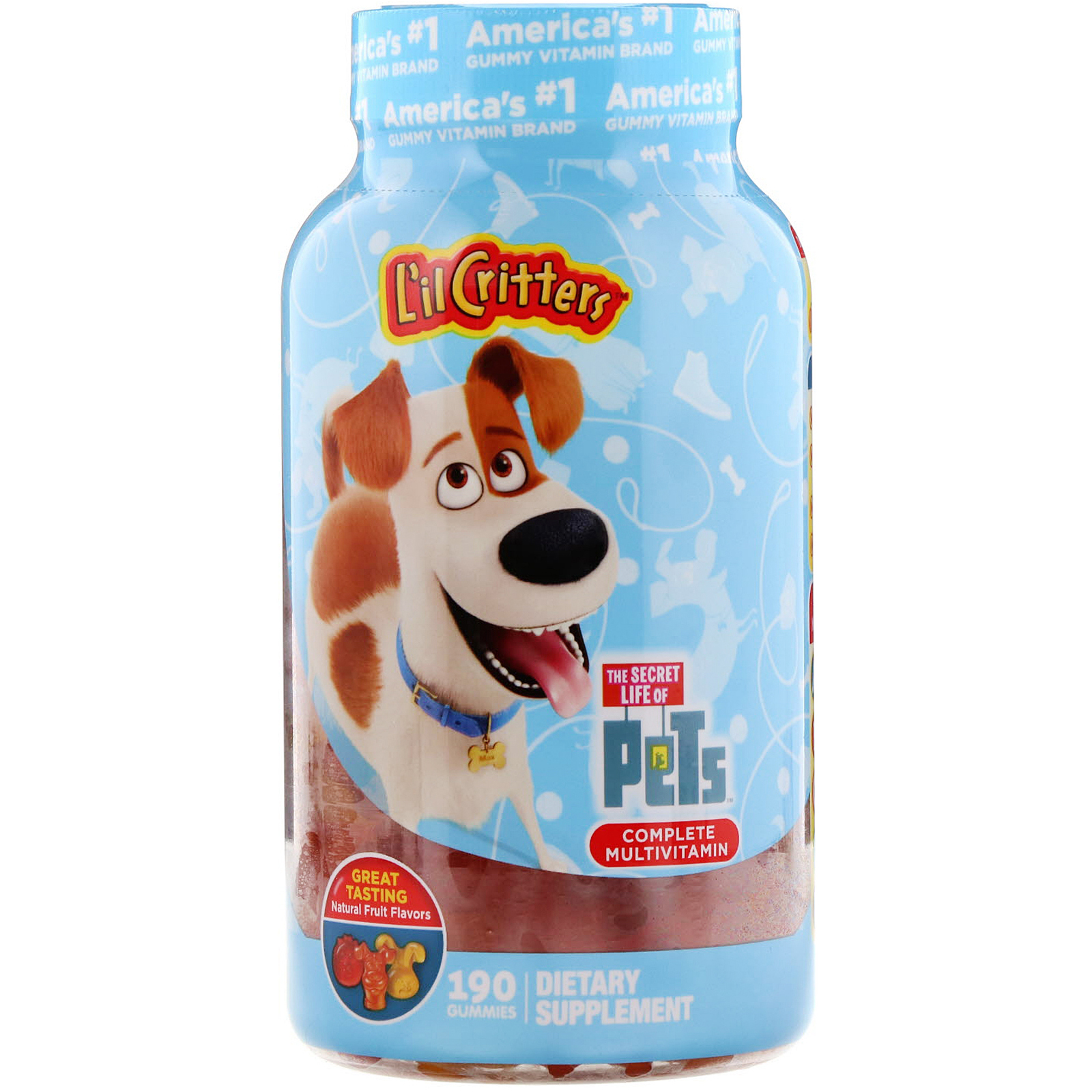 Comprar L'il Critters, Complete Multivitamin Gummies, Secret Life of Pets, Natural Fruit Flavors, 190 Gummies