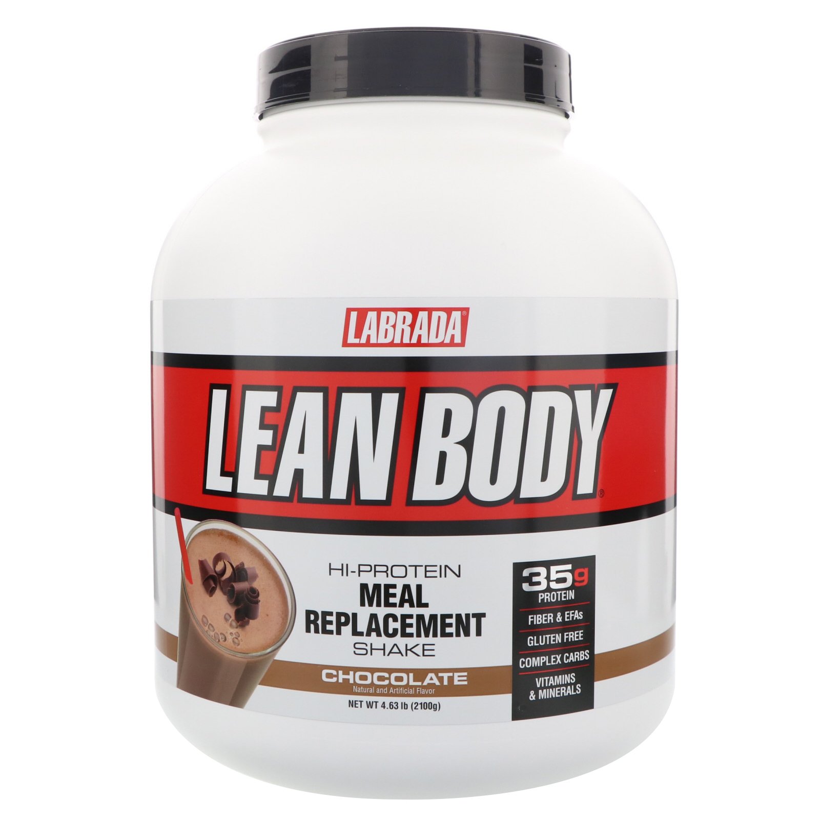 Comprar Labrada Nutrition, Lean Body, Shake de Substituição de Refeição de Alta Proteína, Chocolate, 2.100 g (4,63 lbs)