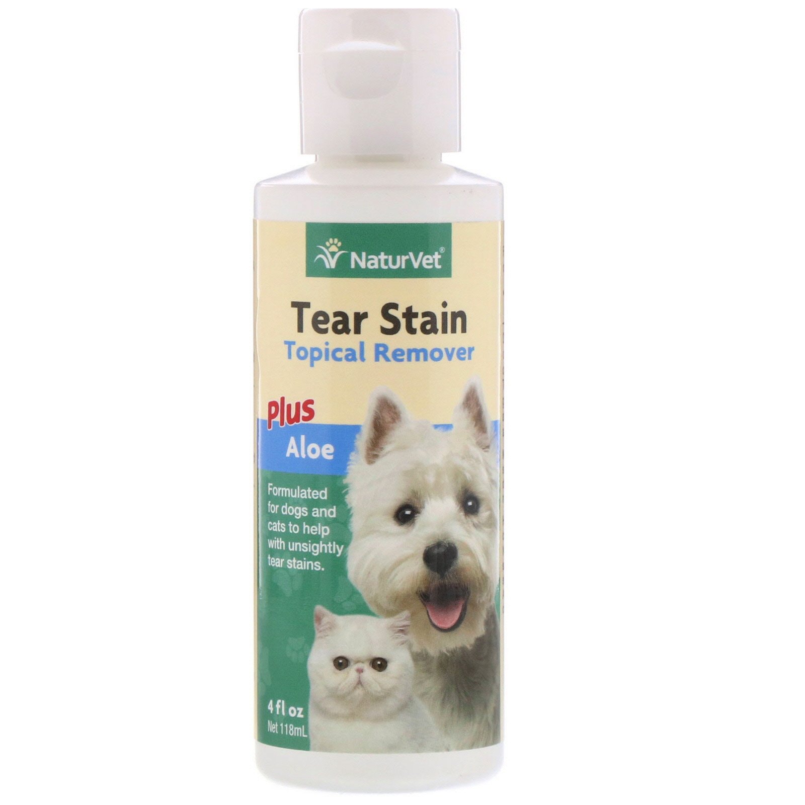 Comprar NaturVet, Tear Stain, Removedor Tópico Com Aloe, Para Cães e Gatos, 118 ml (4 fl oz)