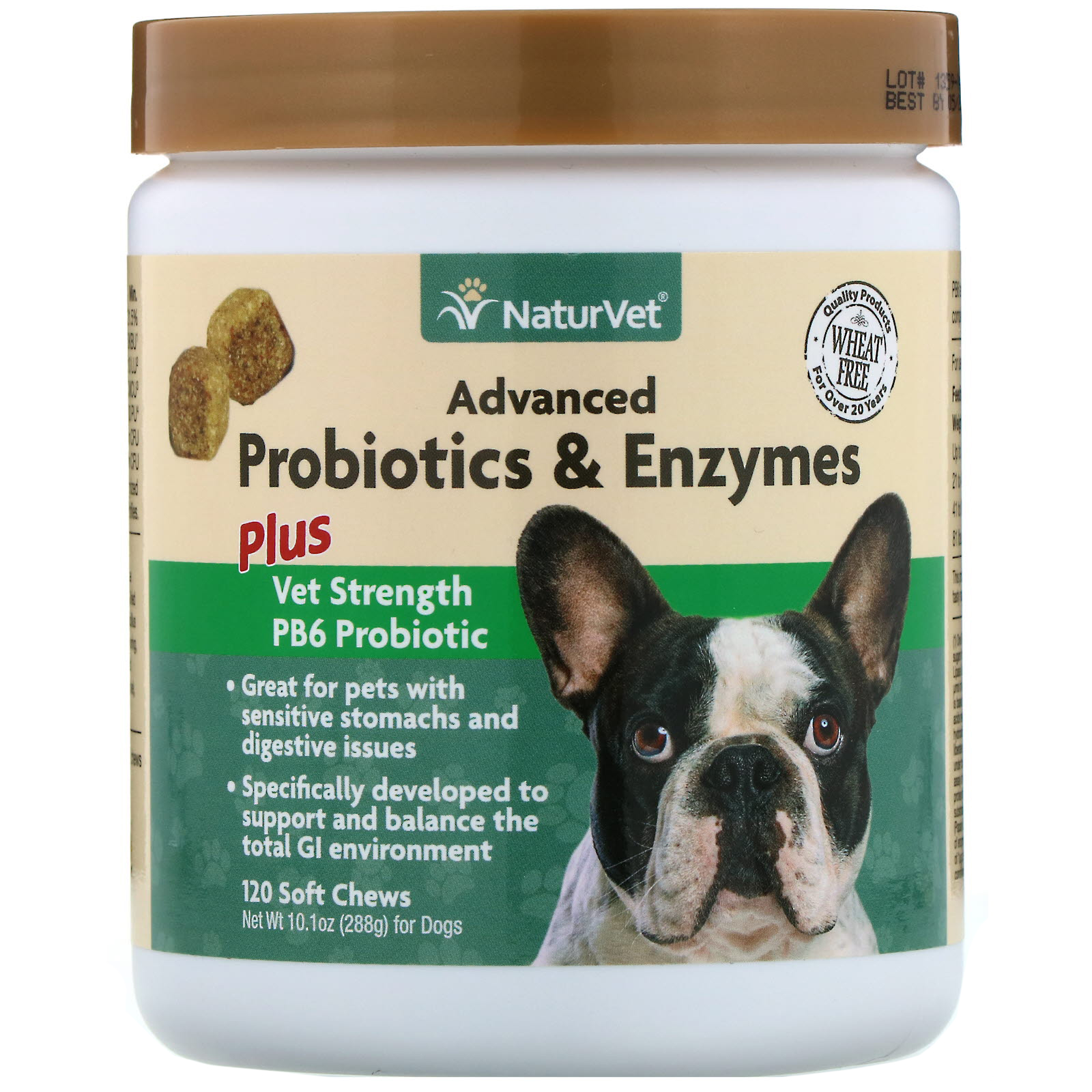 Comprar NaturVet, Enzimas e Probióticos Avançados, Com Probiótico Vet Strength PB6 para Cães, 120 Gomas Mastigáveis