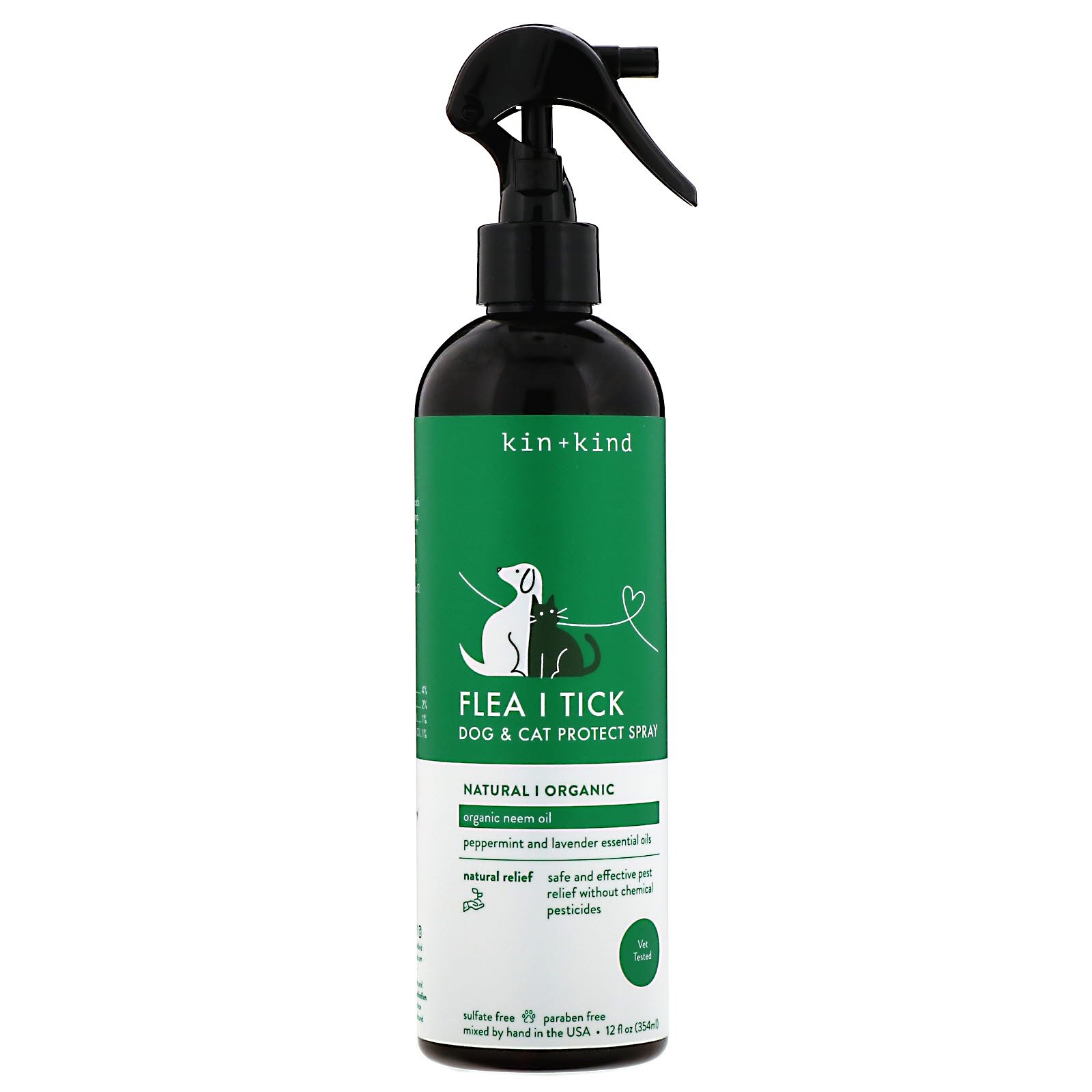 Comprar Kin+Kind, Pulgas e Carrapatos, Spray de Proteção para Cães e Gatos, 354 ml (12 fl oz)