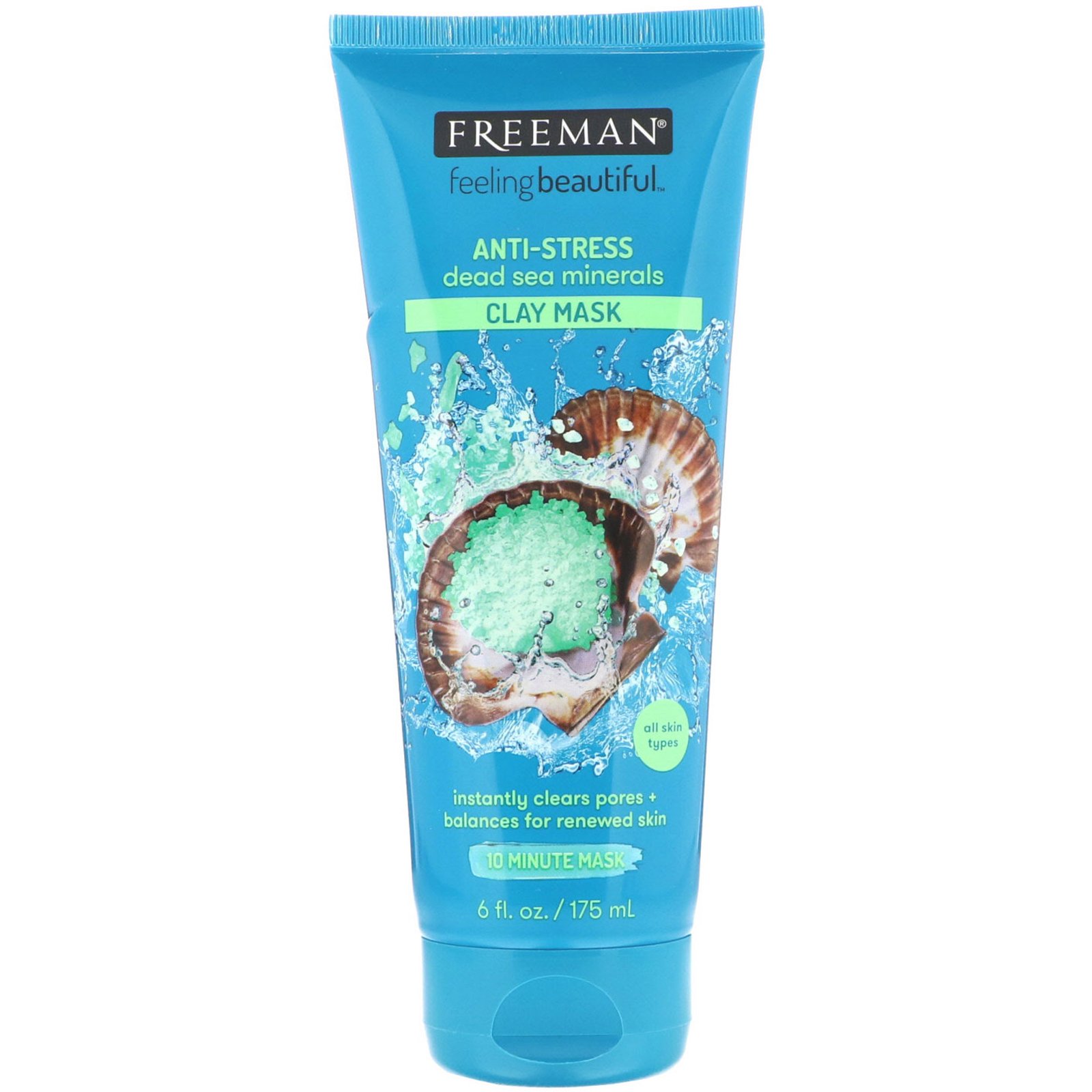 Comprar Freeman Beauty, Feeling Beautiful, Máscara de Argila Anti Estresse, Minerais do Mar Morto, 6 fl oz (175 ml)