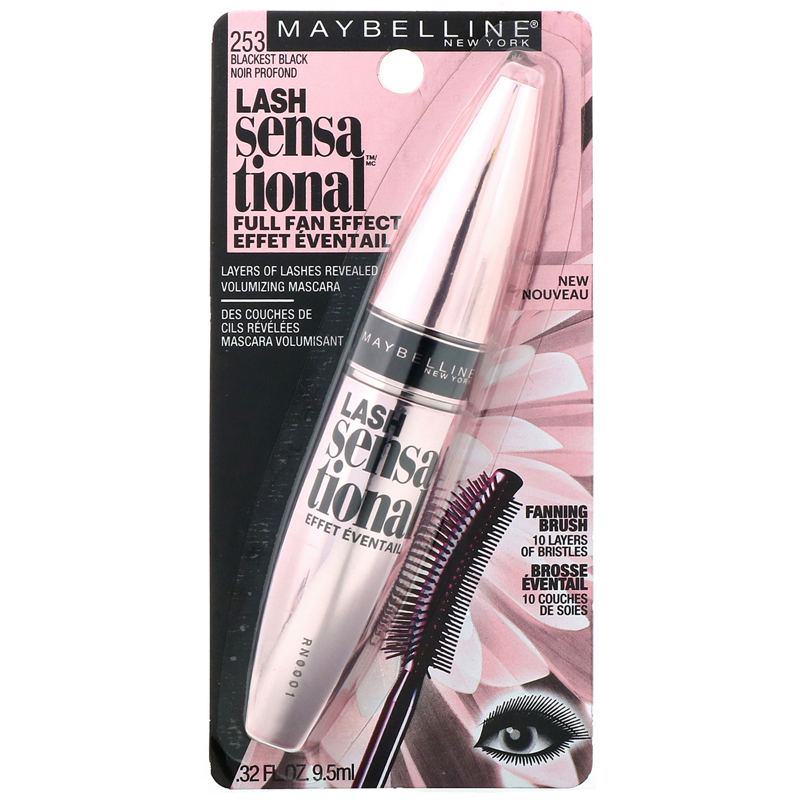 Comprar Maybelline, Rímel Lash Sensational, 253 Preto mais preto, 9,5 ml - Imagem 2