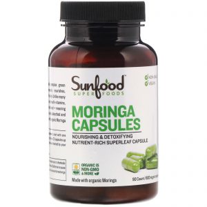 Comprar Sunfood, Moringa Capsules, 600 mg, 90 Capsules