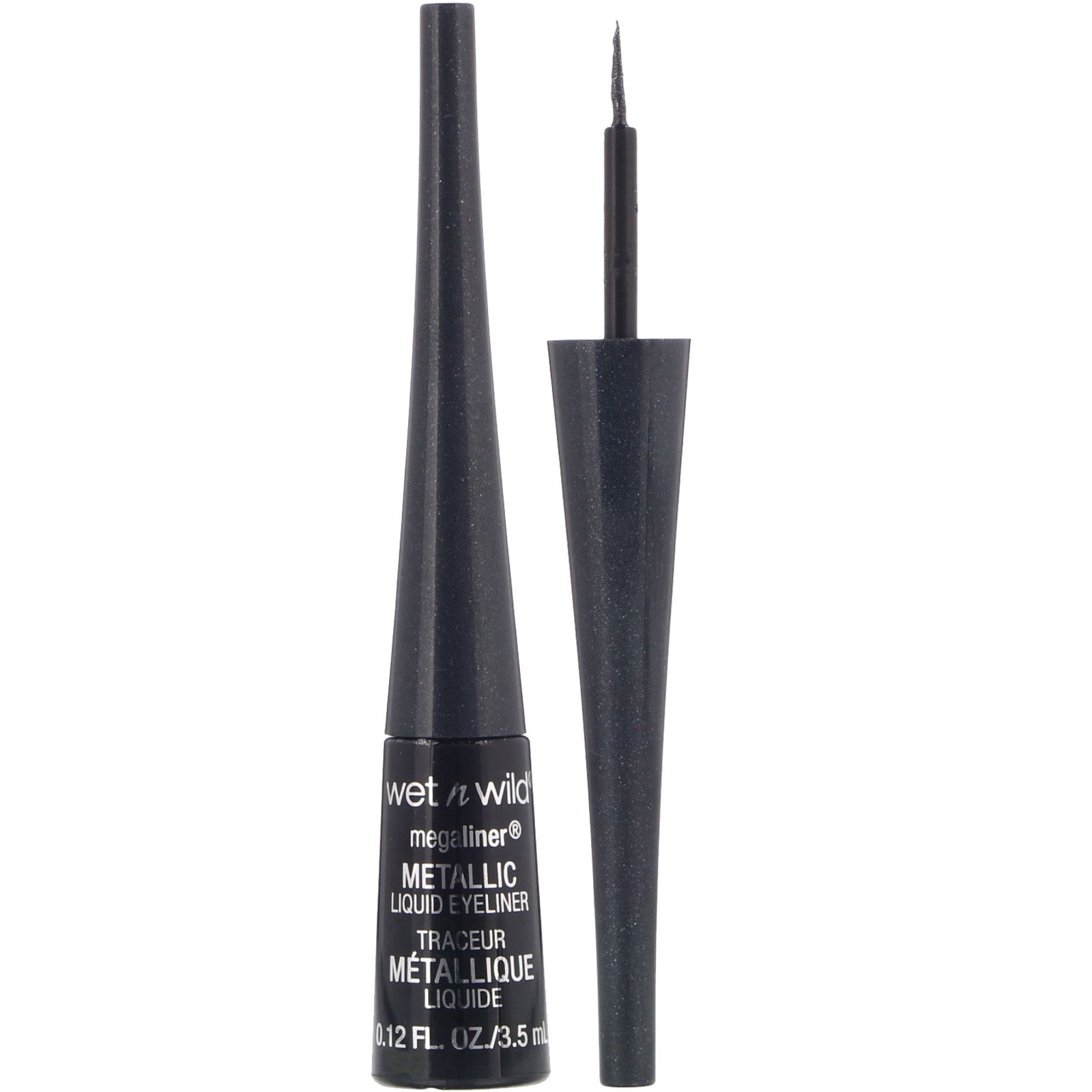 Comprar Wet n Wild, Delineador líquido metálico MegaLiner, preto cósmico, 0,12 fl oz (3,5 ml)