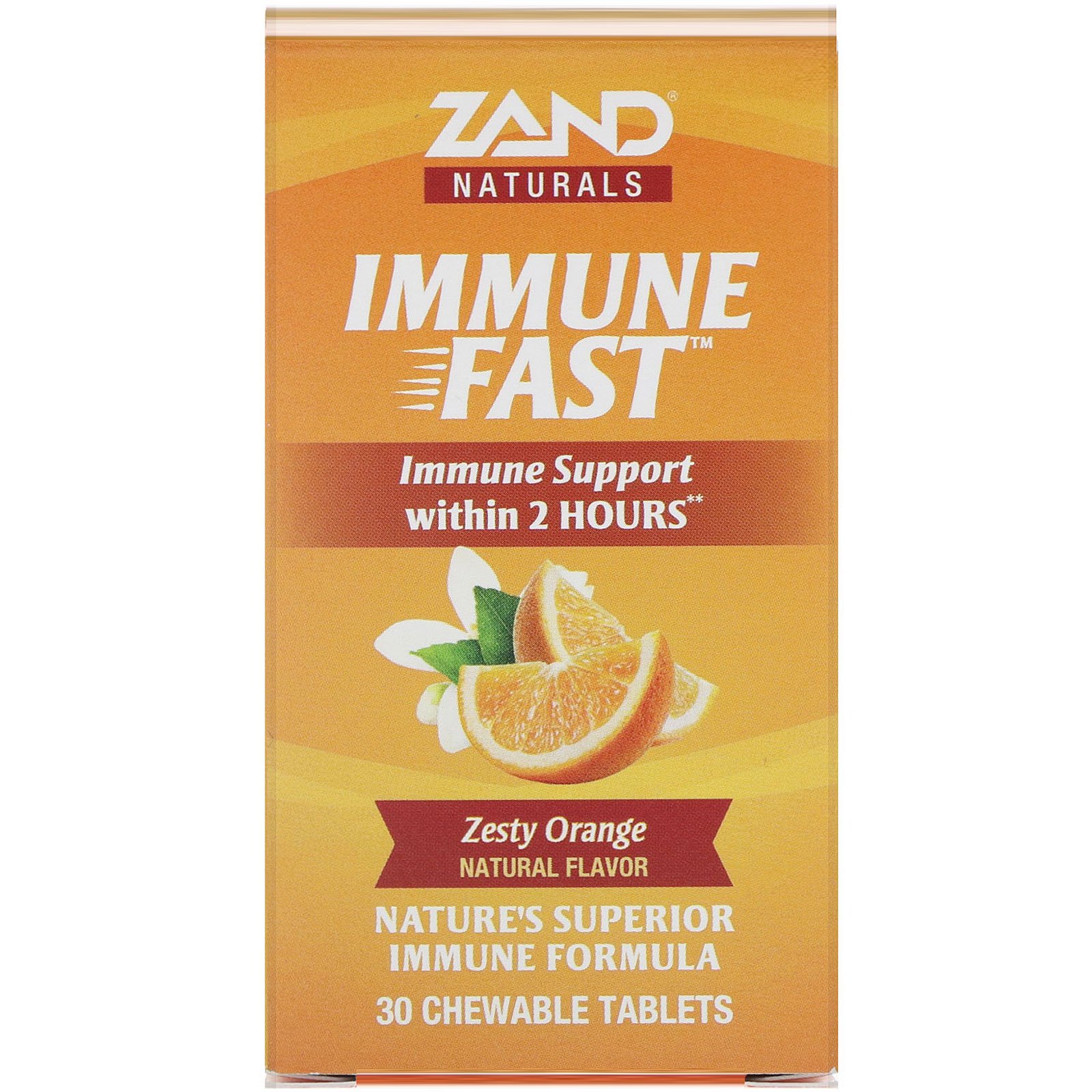 Comprar Zand, Immune Fast, Zesty Orange, 30 Comprimidos Mastigáveis