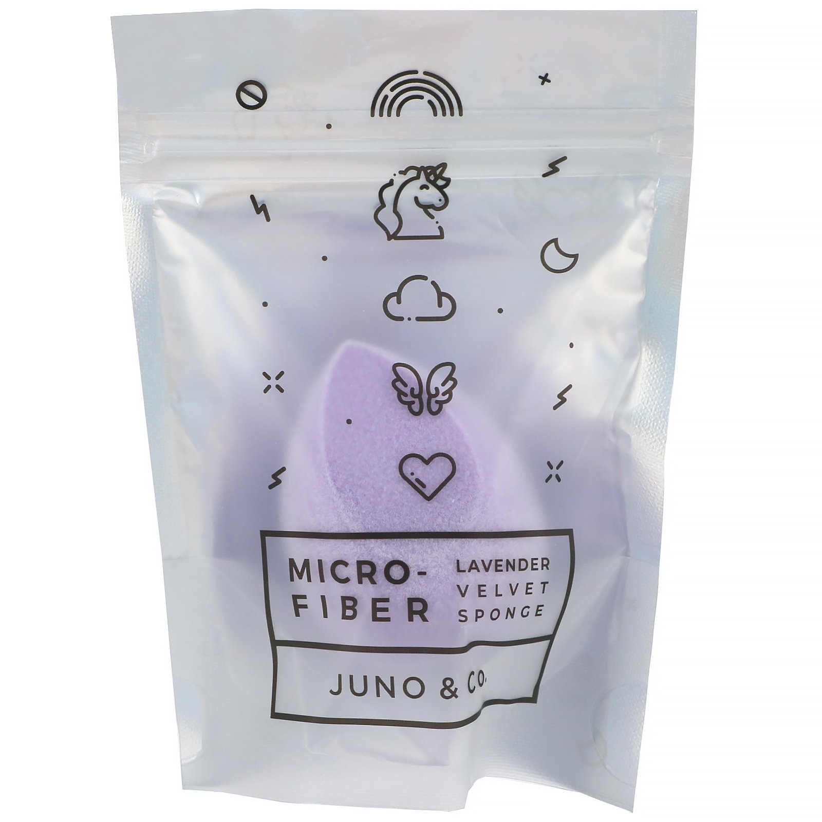 Comprar Juno & Co., Esponja de Microfibra, Lavanda Aveludada, 1 Unidade - Imagem 2