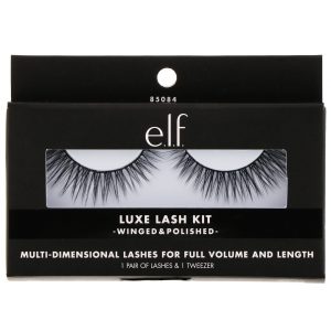 Comprar E.L.F., Kit Luxe Lash, Winged & Polished, 1 par de cílios e 1 pinça