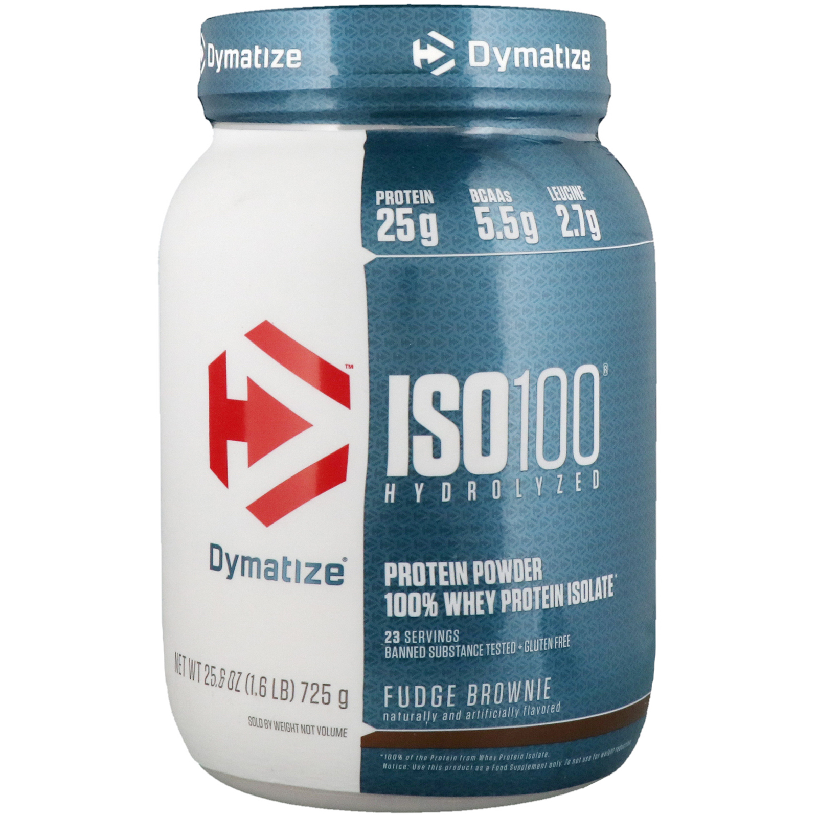 Comprar Dymatize Nutrition, ISO100 Hidrolisado, Isolado de Proteína 100% Whey, Brownie de Fudge, 725 g