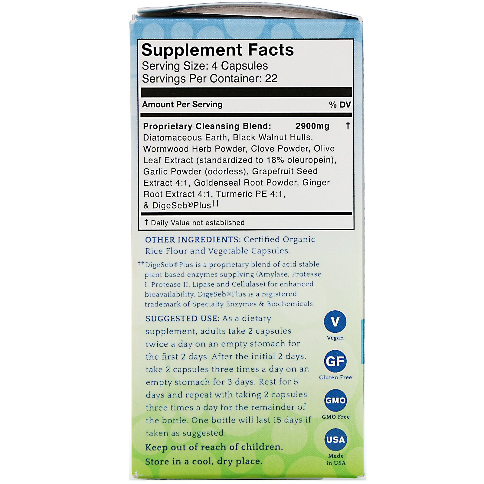 Comprar Aerobic Life, ParaEnd, Uma Limpeza Potente, 90 Cápsulas Vegetais - Imagem 2