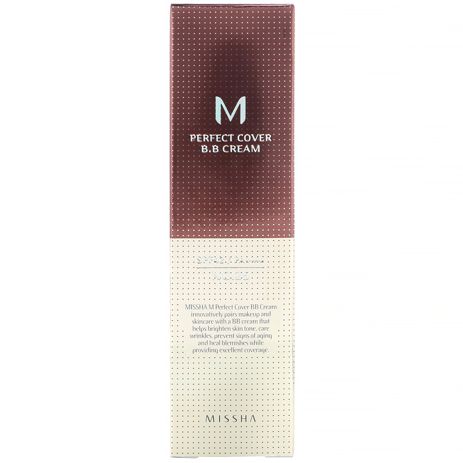 Comprar Missha, M Perfect Cover B.B Cream, SPF 42 PA+++, No. 25 Warm Beige, 1.7 oz (50 ml) - Imagem 2