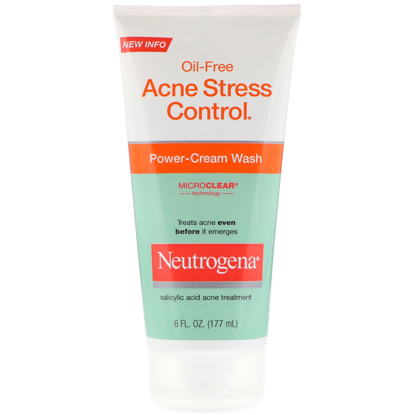 Comprar Neutrogena, Controle de Estresse para Acne Sem Óleo, Poderoso Creme de Limpeza, 6 fl oz (177 ml)