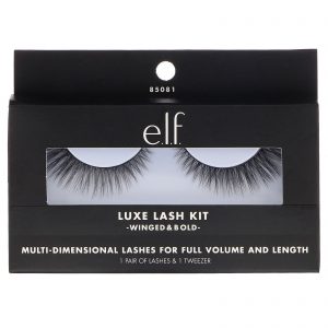 Comprar E.L.F., Kit Luxe Lash, Winged & Bold, 1 par de cílios e 1 pinça