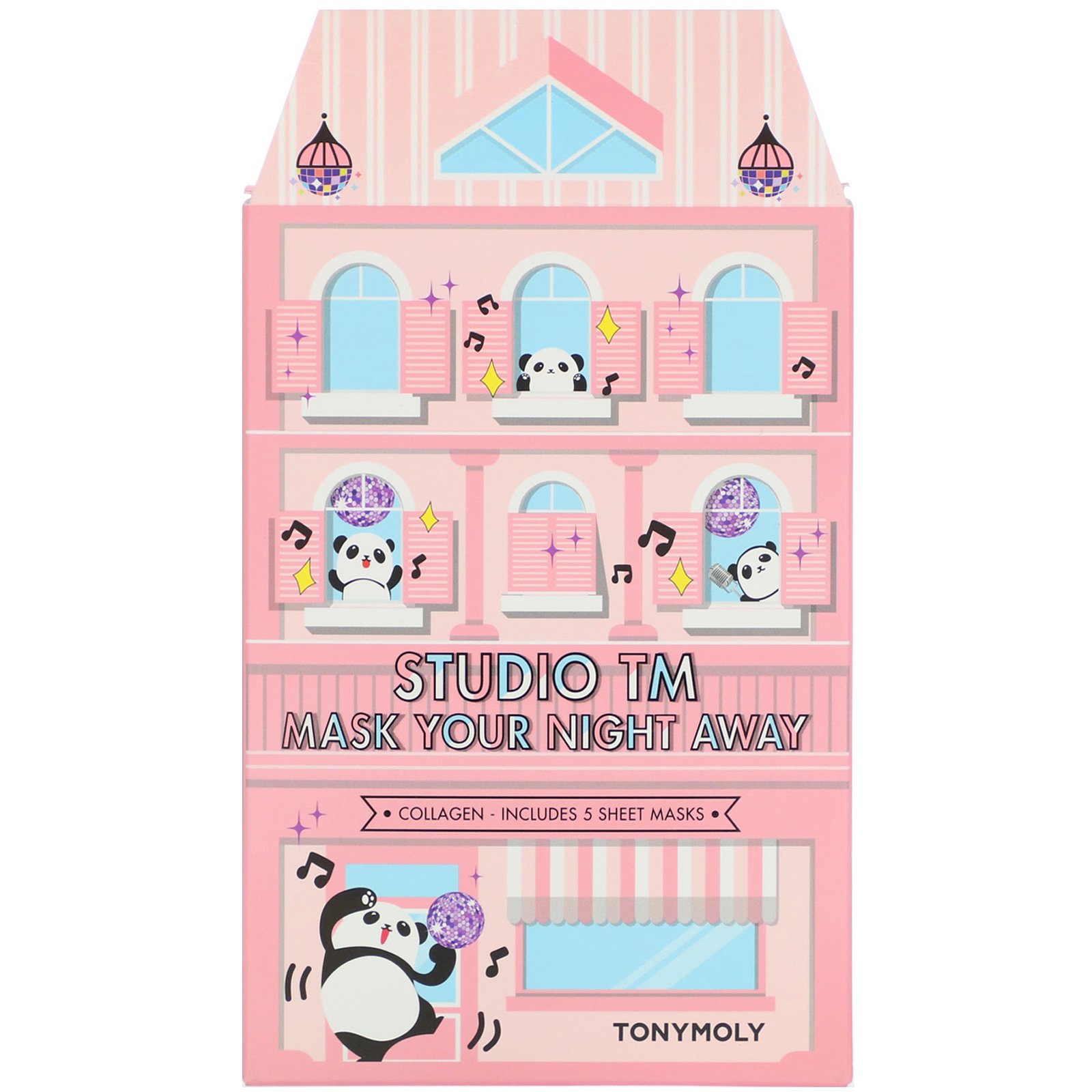 Comprar Tony Moly, Studio TM, Mask Your Night Away Collagen Mask, 5 Sheets, 0.74 oz (21 g) - Imagem 2