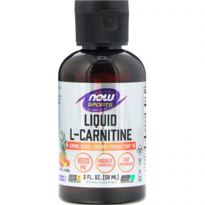 Comprar Now Foods, Sports, Liquid L-Carnitine, Tropical Punch, 1,000 mg, 2 fl oz (59 ml)