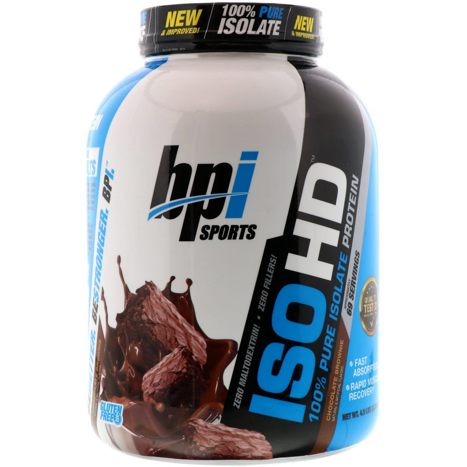 Comprar BPI Sports, ISO HD, Proteína Isolada 100% Pura, Brownie de Chocolate, 2.208 g (4,9 lb)
