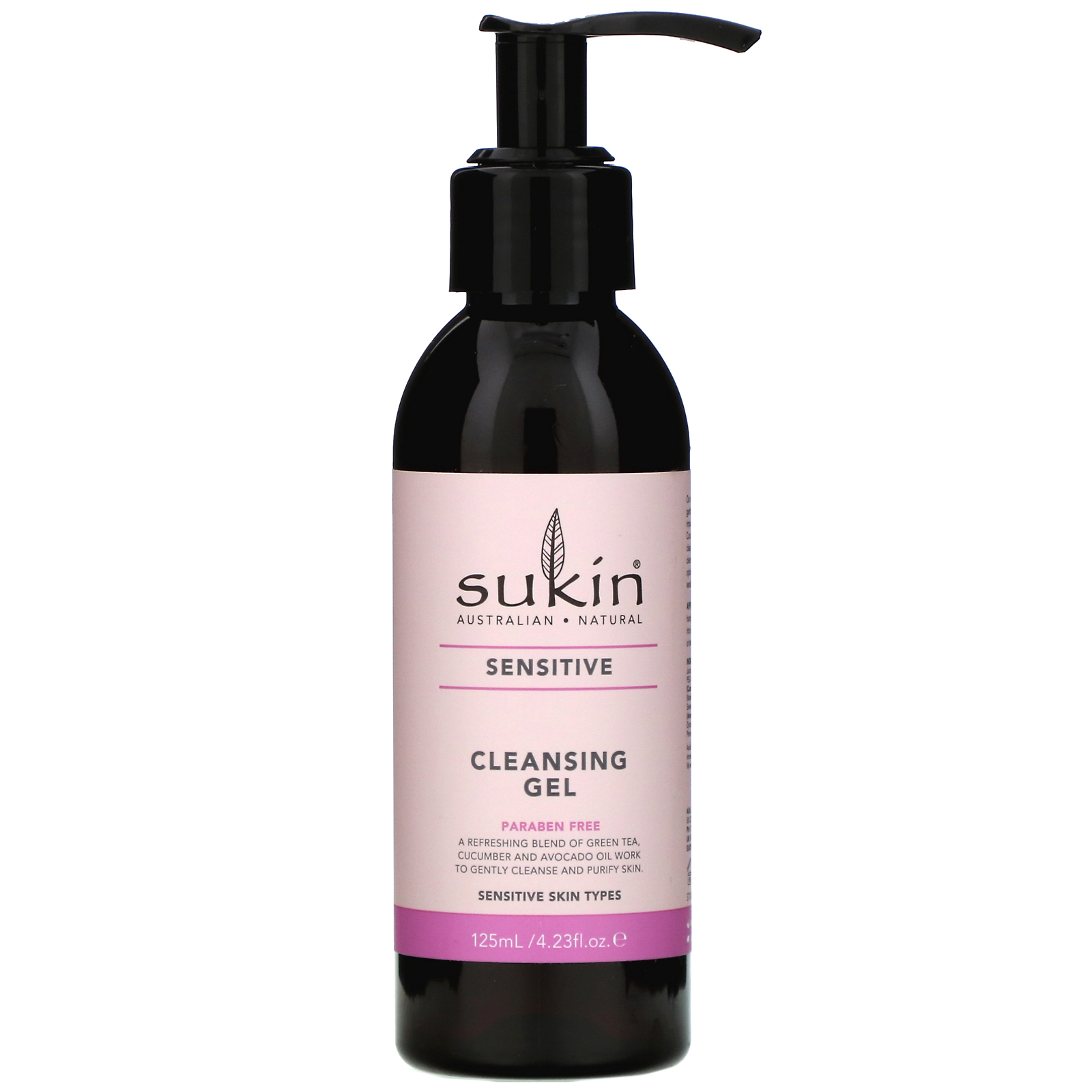 Comprar Sukin, Cleansing Gel, Sensitive, 4.23 fl oz (125 ml)