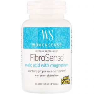 Comprar Natural Factors, WomenSense, FibroSense, Ácido Málico com Magnésio, 90 Cápsulas Vegetarianas