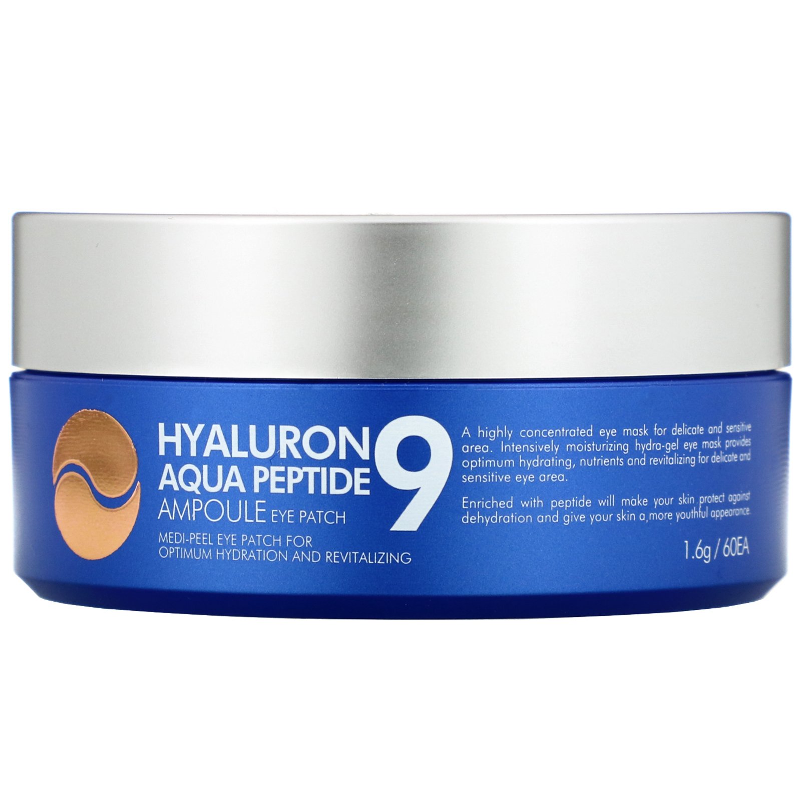 Comprar Medi-Peel, Hyaluron Peptide 9, Ampoule Eye Patch, Aqua, 60 Patches