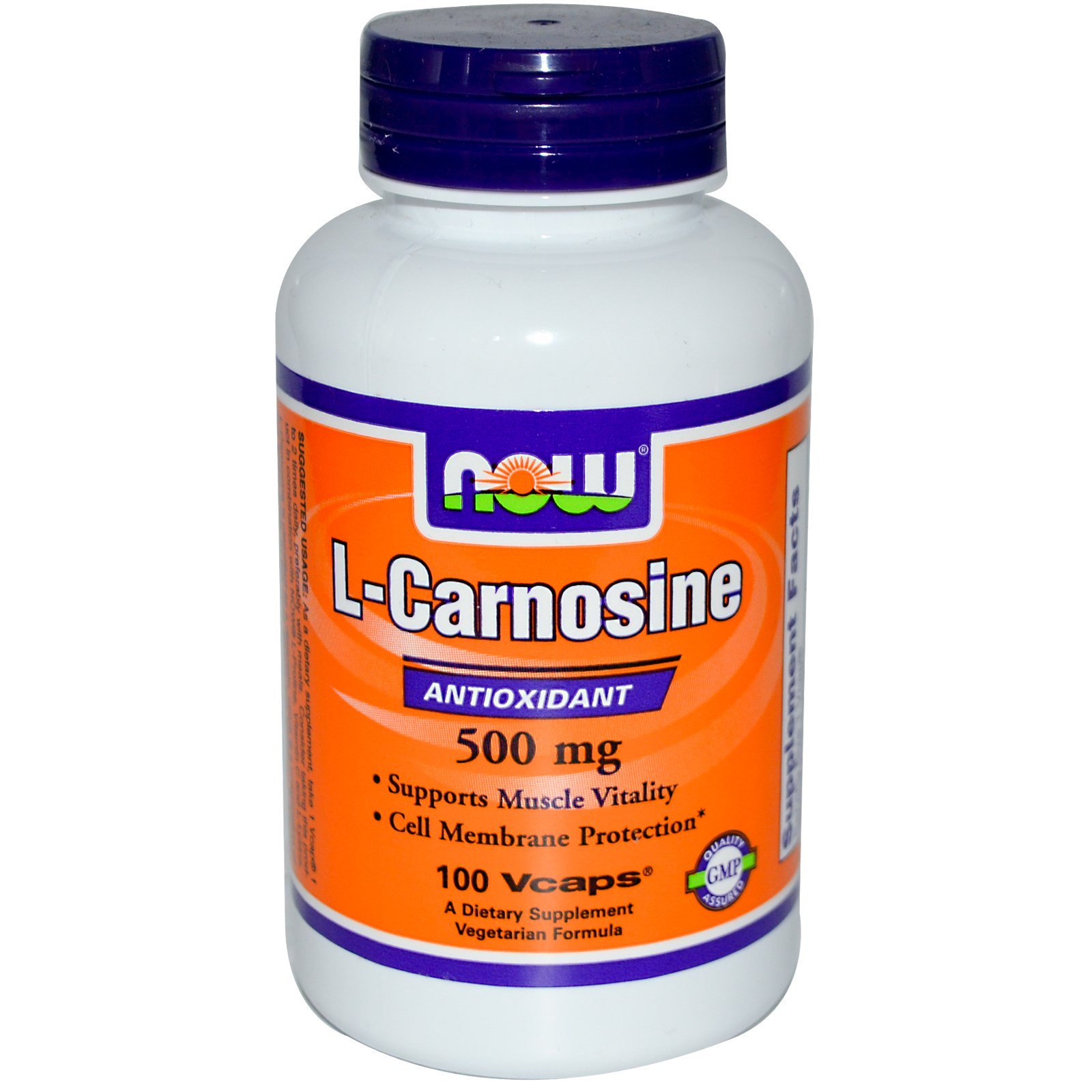Comprar Now Foods, L-Carnosina, 500 mg, 100 Cápsulas Vegetais