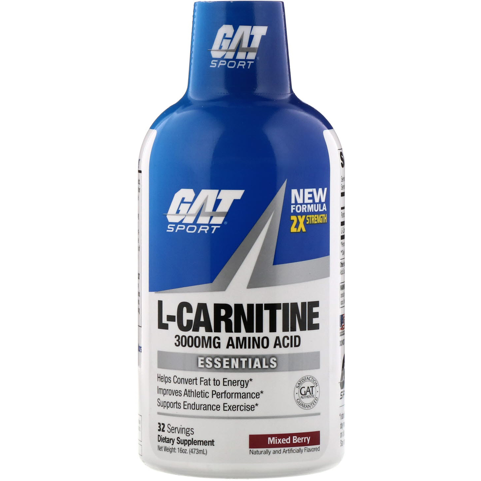 Comprar GAT, L-Carnitine, Amino Acid, Mixed Berry, 3,000 mg, 16 oz (473 ml)
