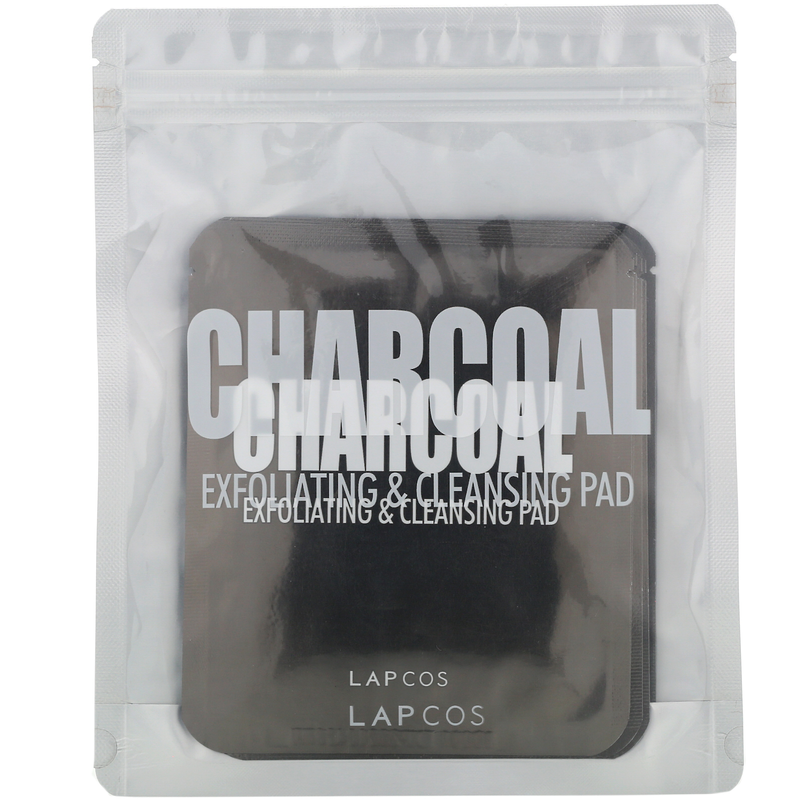 Comprar Lapcos, Charcoal, Exfoliating & Cleansing Pad, 5 Pads, 0.24 fl oz ( 7 g) Each - Imagem 2