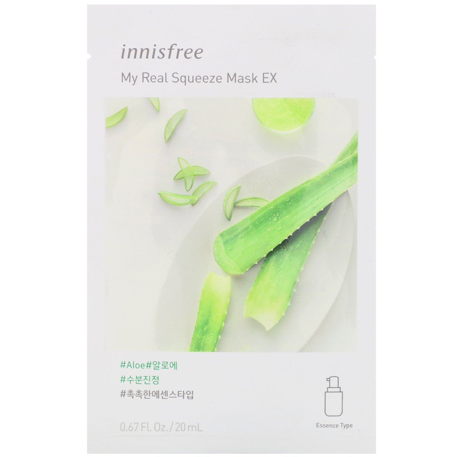 Comprar Innisfree, My Real Squeeze Mask EX, Aloe, 1 Sheet, 0.67 fl oz (20 ml)