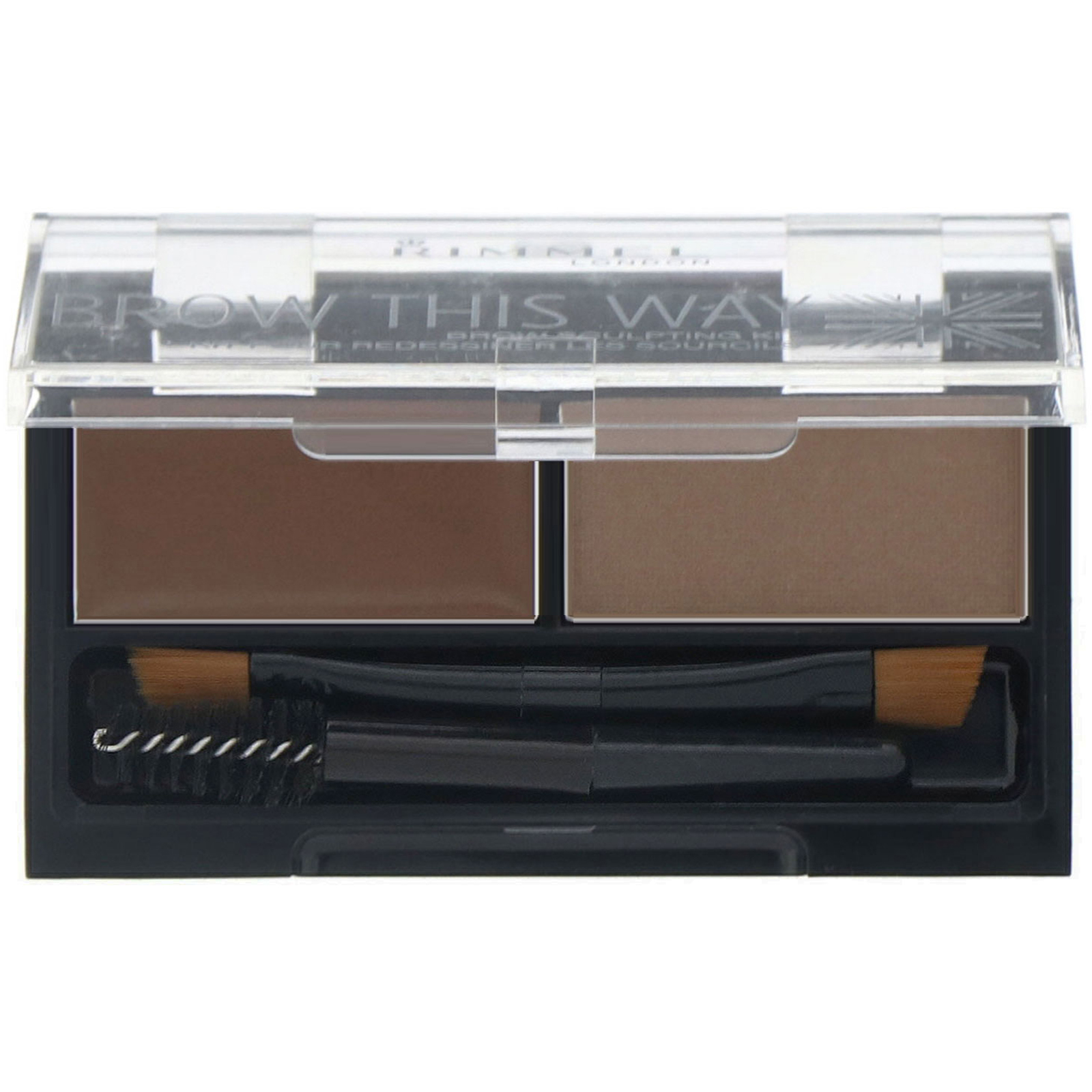 Comprar Rimmel London, Kit de sobrancelha Brow This Way Brow, 002 Marrom médio, 1 kit