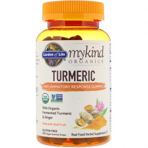 Comprar Garden of Life, MyKind Organics, Açafrão, Goma para Resposta Inflamatória, 120 Gomas Veganas
