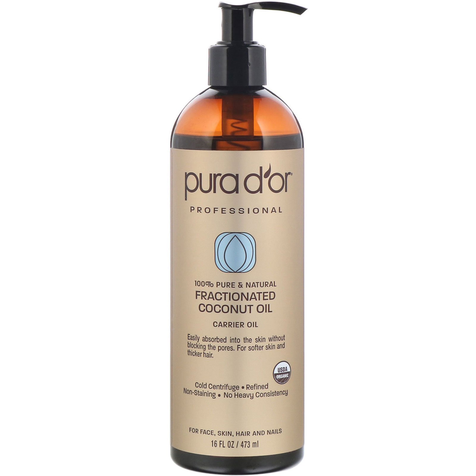 Comprar Pura D'or, Professional, Óleo de Coco Fracionado, 473 ml (16 fl oz)