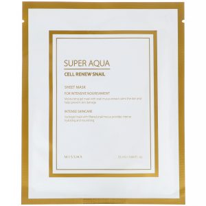 Comprar Missha, Super Aqua, Cell Renew Snail Sheet Mask, 1 Sheet, 0.84 fl oz (25 ml)