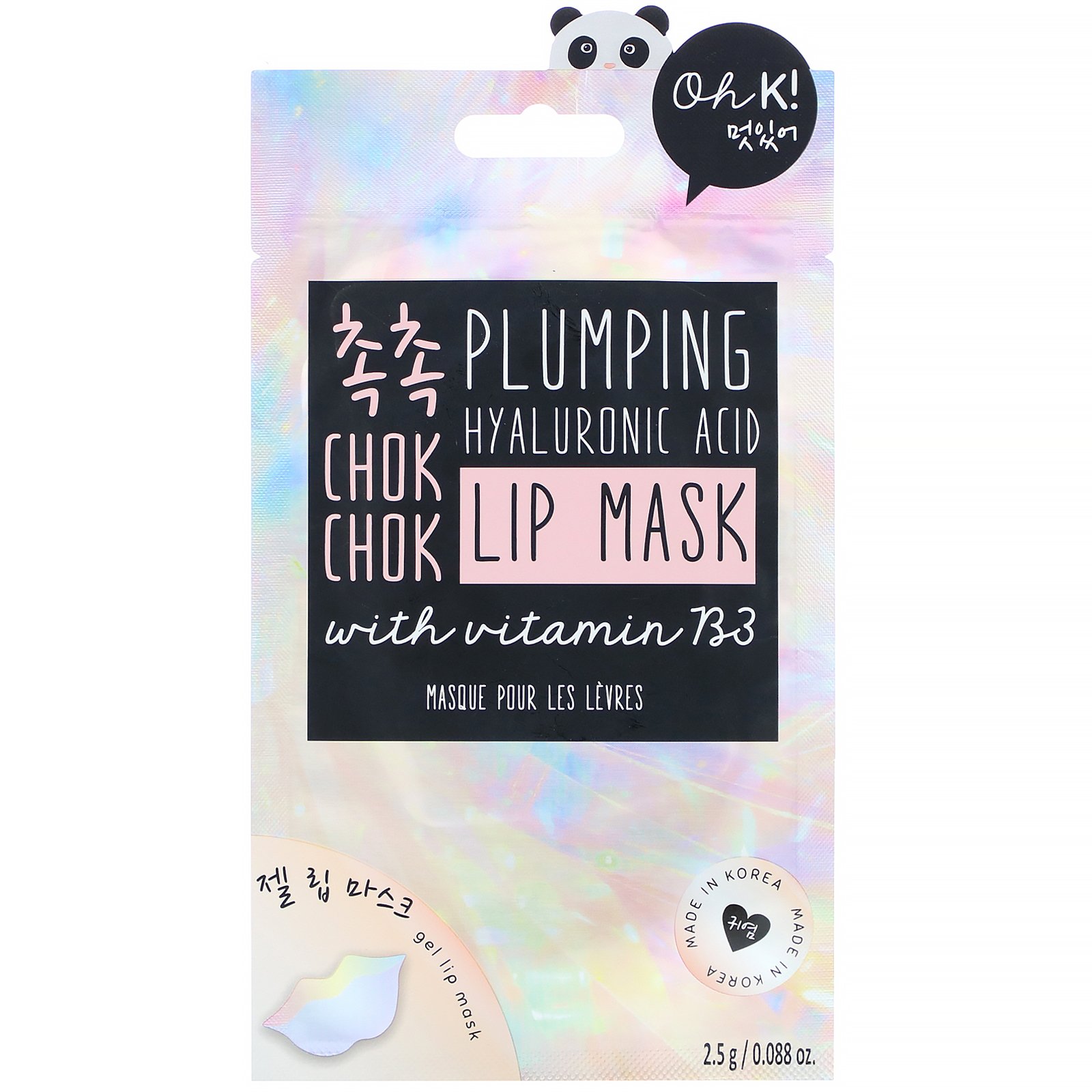 Comprar Oh K!, Chok Chok, Plumping, Hyaluronic Acid Lip Mask, 1 Gel Lip Mask, 0.088 oz (2.5 g)
