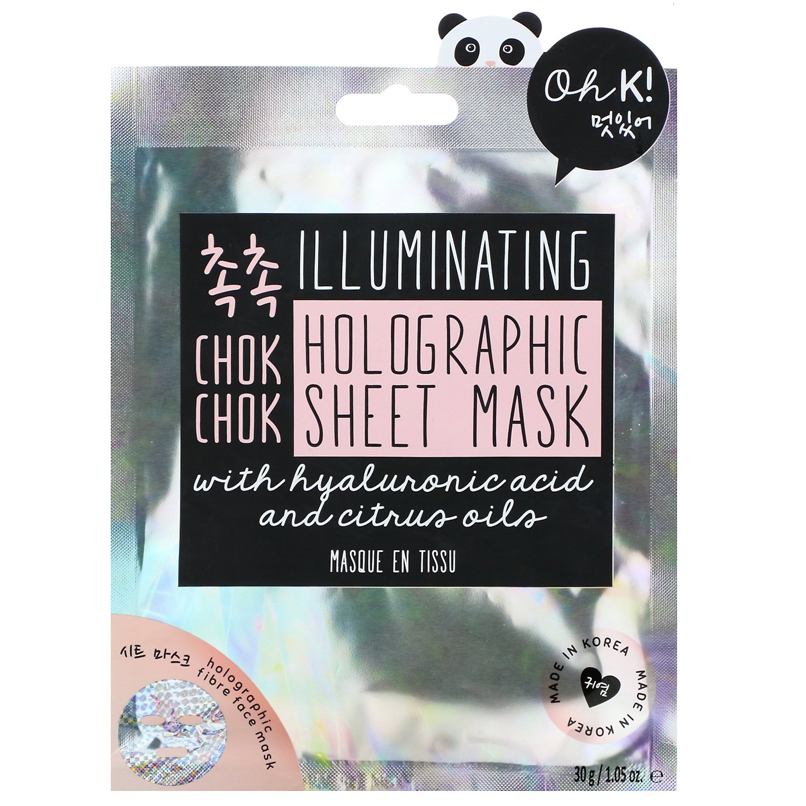Comprar Oh K!, Chok Chok, Illuminating, Holographic Sheet Mask, 1 Sheet, 1.05 oz. (30 g)