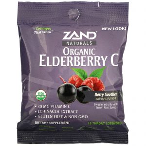 Comprar Zand, Organic Elderberry C, Berry Soother, 18 Throat Lozenges