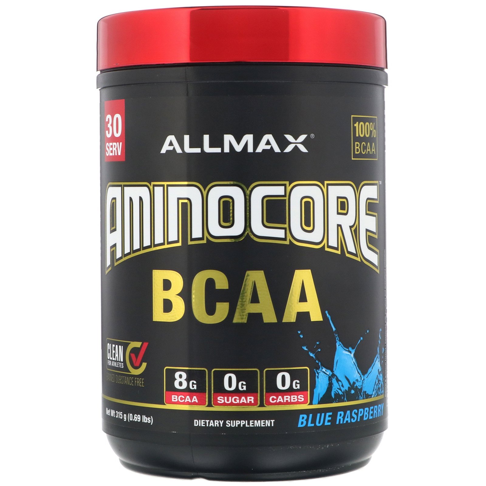 Comprar ALLMAX Nutrition, AMINOCORE BCAA, Blue Raspberry, 0.69 lbs (315 g)