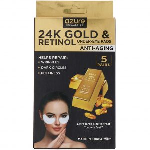 Comprar Azure Kosmetics, Ouro de 24K e Retinol, Discos para a Área Inferior dos Olhos, Antienvelhecimento, 5 Pares