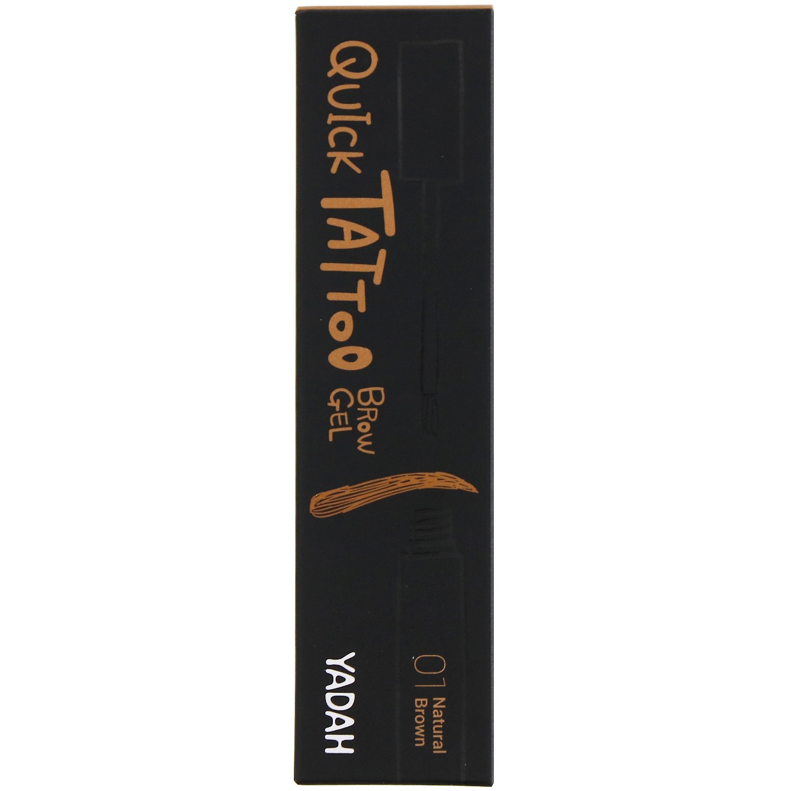 Comprar Yadah, Quick Tattoo Brow Gel, 01 Natural Brown, 0.27 fl oz (8 ml) - Imagem 2